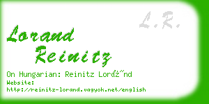 lorand reinitz business card
